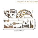 Eid Mubarak Window Sticker Ramadan Decoration For Home Islamic Muslim Party Supplies Ramadan Kareem Wall Stickers EID Al Adha