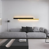 Modern Simple linear Tube LED Wall lamp up down background wall light bedside foyer corridor black gold Indoor Sconce Light