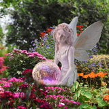 Back to School Outdoor Solar Lamp Luminous Fairy Girl LED Lights Waterproof Solar Lamp Garden Yard Art Ornaments Angel Figure Sculpture Crafts