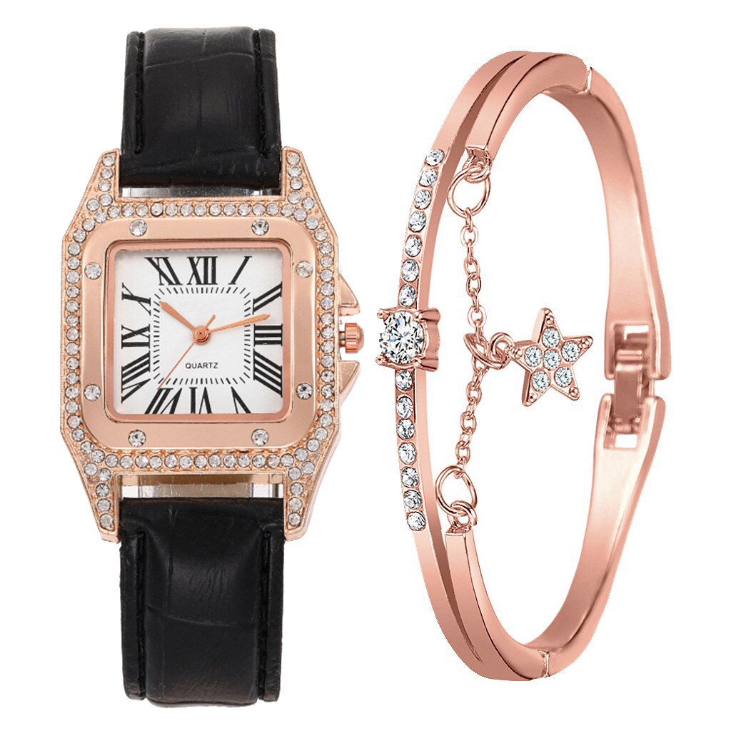 Xpoko Fashion Women Watches Bracelet Set Starry Sky Ladies Bracelet Watch Casual Leather Quartz Wristwatch Clock Gift Relogio Feminino