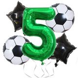 Football Balloons Birthday Party Decoration Foil Globos Kids Boy Number Balloon Ball Soccer Sports Theme Party Supplies
