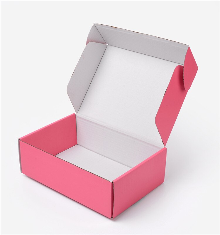 100PCS/Lot Custom Corrugated Cardboard Shipping Mailer Boxes Pink Boxes Shipping Gift Mailer Boxes Free Shipping