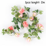 Xpoko 10-40Cm Baby Shower Flowers Hoop Garland Wreath Artificial Plants Rattan Fake Flower Home Garden Decoration Wedding Decorations