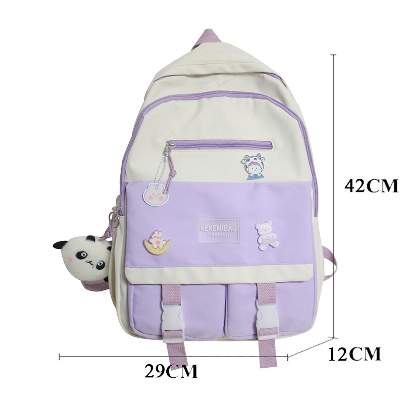 Cute Candy Color School Bag Fashion Women Travel Backpack Kawaii Teenager Waterproof Bagpack For Girls Student Mochila