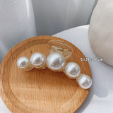 Xpoko Big  Pearl  Hair Clips White Hairpin Pins and Clips Pearl Acrylic Grab Hair Clips for Women Hairpin Headdress Hair Accessories