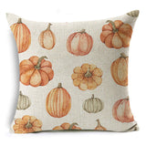 Xpoko Thanksgiving Pillow Cover Pumpkin Cushion Cover Linen Farmhouse Decor Pillow Case Home Decor Sofa Car 45CM*45CM