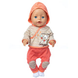 2020 Fit 18 inch Born New Baby Doll Clothes Accessories 43cm 3-piece Suit Rabbit Hair Band For Baby Festival Gift