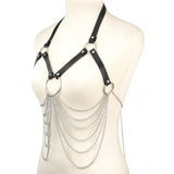 Xpoko Layered Body Harness Chain Circle Waist Chain Nightclub Prom Party Jewelry For Women And Girls Gothic  Accessories