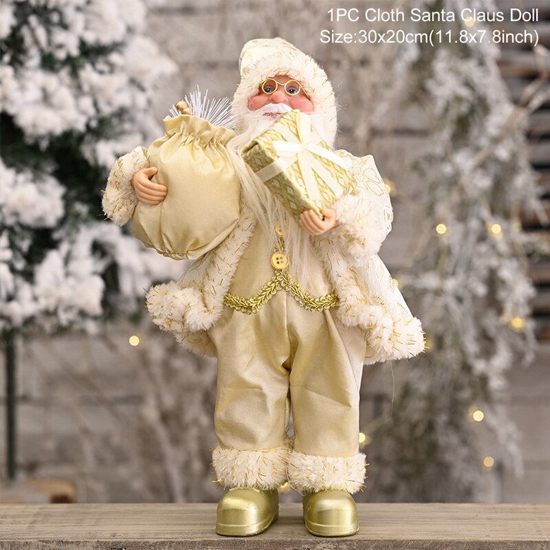 Christmas Santa Claus Doll Merry Christmas Decorations For Home 2021 Cristmas Ornaments Xmas Navidad Gifts Happy New Year 2022
