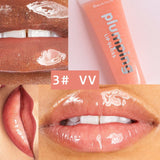 Xpoko Glitter Plumping Lip Gloss Lip Plumper Makeup Moisturizing Nutritious Liquid Lipstick Volume Clear Lip Gloss Make Up Lipgloss