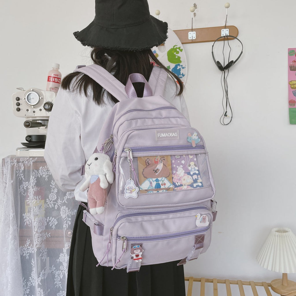 Cute Backpack Women Harajuku Kawaii Campus Bookbag for Teenage Girls School Bag Laptop Rucksack Femal Travel Mochila