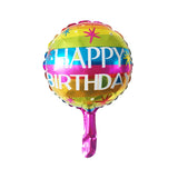 10pcs 10 Inch Birthday Theme Foil Balloons Round Air Inflatable Ballon Kids Toys Happy Birthday Party Decoration Baby Shower