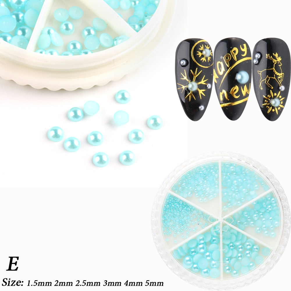 800pcs Nail Art Rhinestones Flat Back Strass Decor Crystal Gems Nail Stones Slime Gold Beads Manicure Accessories Styling GL1893