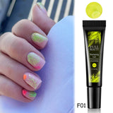 8ml Stamping Gel Neon Green Gold Black Gel Paint Stamping Nail Art Semi-Permanent Varnish Nail Templates Polish Designs GL1916-2