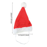 Xpoko Christmas Small Plush Santa Hat For Pet Dog Cat Hat Merry Christmas Decorations For Home Cap Noel Navidad Happy New Year Gift