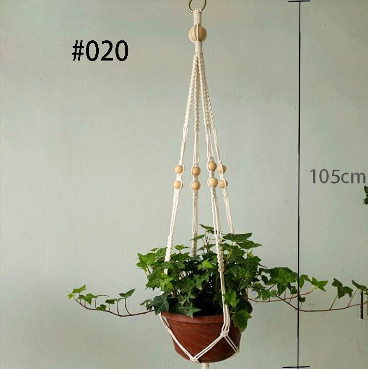 Back to School Hot Sales 100% Handmade Macrame Plant Hanger Flower /Pot Hanger For Wall Decoration Countyard Garden