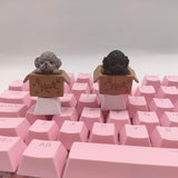 Cute Dog Gaming Keycaps For Mechanical Keyboard Caps Accessories White Pink Custom Cartoon Anime Kawaii Cherry Esc Keycap 1Piece