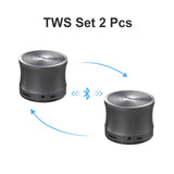 A109 TWS Bluetooth Speaker Metal Portable Music Speakers With AUX-IN, Micro SD, Microphone, Hands-Free For Home Sound Box