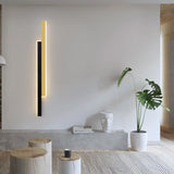 Modern Simple linear Tube LED Wall lamp up down background wall light bedside foyer corridor black gold Indoor Sconce Light