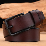 Xpoko cow genuine leather luxury strap male belts for men new fashion classice vintage pin buckle leather belt male belt men