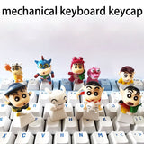 Cute Crayon Shinchan Personality Cartoon Anime Mechanical Keyboard Keycaps PBT custom Keycap Diy Key Cap Accessories Cherry Mx