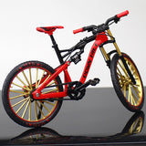 1:10 Alloy Bicycle Model Diecast Metal Finger Mountain bike Racing Toy Bend Road Simulation Collection Toys for children