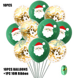 Xpoko 10Pcs 15Pcs Latex Christmas Balloons Santa Claus Elk Xmas Tree Christmas Party Balloons Christmas Decoration for Home