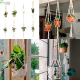 Xpoko Hanging Plant Handmade Macrame Plant Hanger Flower Pot Planter Hanger Wall Decor Courtyard Garden Hanging Planter Hanging Basket