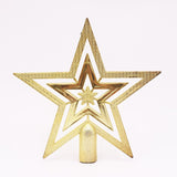 Christmas Tree Top Star Merry Christmas Decorations for Home Shiny Gold Powder Five-pointed Star New Year Gift Navidad Ornament