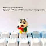 Cute Crayon Shinchan Personality Cartoon Anime Mechanical Keyboard Keycaps PBT custom Keycap Diy Key Cap Accessories Cherry Mx