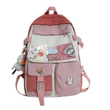 Fashion Kawaii WomenMochila Cute Student Schoolbag for Girls Laptop Backpack Multi Pockets Teens Rucksack Travel Bag
