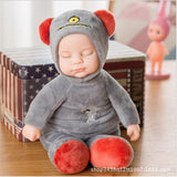 2022 New 23CM Plush Stuffed Toys Baby Dolls Reborn Colorful Sleep Doll Toy For Kids Sleep Kids Plush doll For Girl Toys Gift