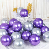 20pcs 5/10/12inch New Glossy Chrome Metal Latex Balloons Thicken Shiny Air Helium Globos Mermaid Theme Birthday Party Decoration