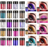 Xpoko 36 Colors Glitter Eyeshadow Waterproof Metallic Diamond Eyeshadow Palette Prismatic Powder Pigment Eye Makeup Cosmetic TSLM2