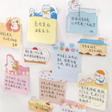 back to school 80 sheets Creative Sticky Notes Cartoon Animals Sticker Bookmarks Memo Pad Sticky Notepaper Stationery Office School Supplies