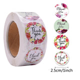 500pcs 1Inch Thank You Stickers Heart Floral Seal Labels Paper Stickers For Wedding Party Gift Envelope Decorations Stickers