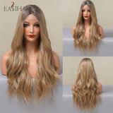 Xpoko EASIHAIR Long Lace Front Synthetic Wigs For Women Blonde Natural Wave Wigs With Baby Hair Heat Resistant For Daily Cosplay Party