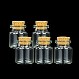 5Pcs 5/10/15/20ml Christmas Wish Bottles Small Empty Clear Glass Bottles Vials For Holiday Wedding Home Decoration Gifts Bottle