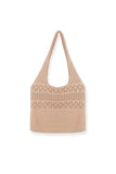 Xpoko 2024 New Fashion Bags Elegant HandbagHollow-out Crochet Knitted Tote Bag