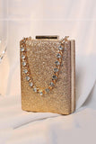 Xpoko 2024 New Fashion Bags Elegant HandbagRhinestone Chain Glitter Handbag