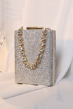 Xpoko 2024 New Fashion Bags Elegant HandbagRhinestone Chain Glitter Handbag