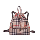 Women's Plaid Backpack 2022 New Nylon Travel Shopping Daypack Female Shoulder Bags Casual Flower Rucksack Student School Bags