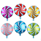 Xpoko 5/10Pcs Colorful Candy Foil Balloons 18 Inch Round Lollipop Balloon For Christmas Wedding Kids Birthday Party Decoration Globos