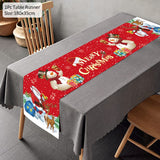 Xpoko Christmas Table Runner Merry Christmas Decoration For Home Tablecloth Cover Xmas Ornament Navidad Noel Gifts New Year Party 2023