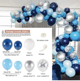 Blue Metallic Balloon Garland Arch Kit Birthday Party Decor Confetti Latex Balloon For Wedding Kids Baby Shower Party Decoration