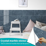 Marble Wall Stickers for Kitchen Backsplash Countertop Decoration PVC Waterproof Mural Panel Ceramic Tiles Sticker Home Decor