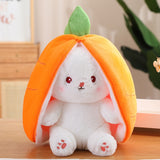 back to school 20-45cm Kawaii Pink Rabbit with Carrot Strawberry Stuffed Animal Bunny Plush Toy Soft Doll Cute Sleep Pillow Novel Gift for Girl