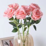 Xpoko 51Cm Beautiful Artificial Flowers  Roses High Quality Spun Silk DIY Cheap Fake Flowers For Table Home Wedding Decoration