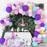 136pcs Unicorn Balloon Arch 1st Birthday Party Decorations Kids Globo Baby Shower Girl inflatable Latex Balloons Garland Kit