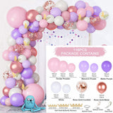 Xpoko back to school Purple Balloon Garland Arch Kit Wedding Butterfly Birthday Party Decorations Gender Reveal Latex Balloon Baptism Baby Shower